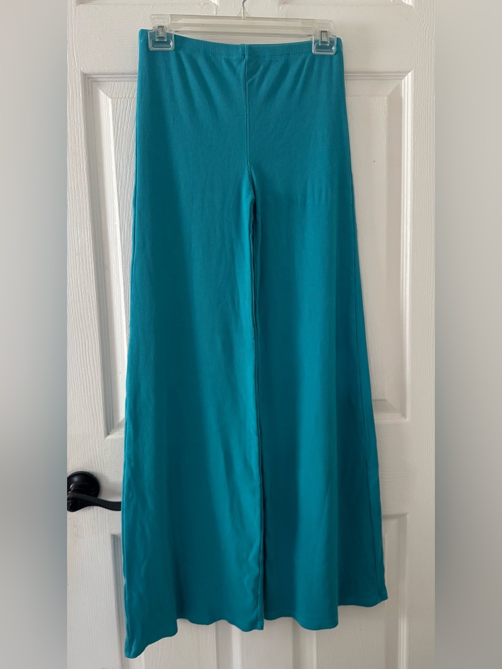 Women's Wide-Leg Pull-On Pants - Teal